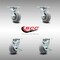Service Caster 5 Inch SS Thermoplastic Rubber Swivel Caster Set with Roller Bearing 2 Brake SCC SCC-SS30S520-TPRRD-2-TLB-2 - alternate 4